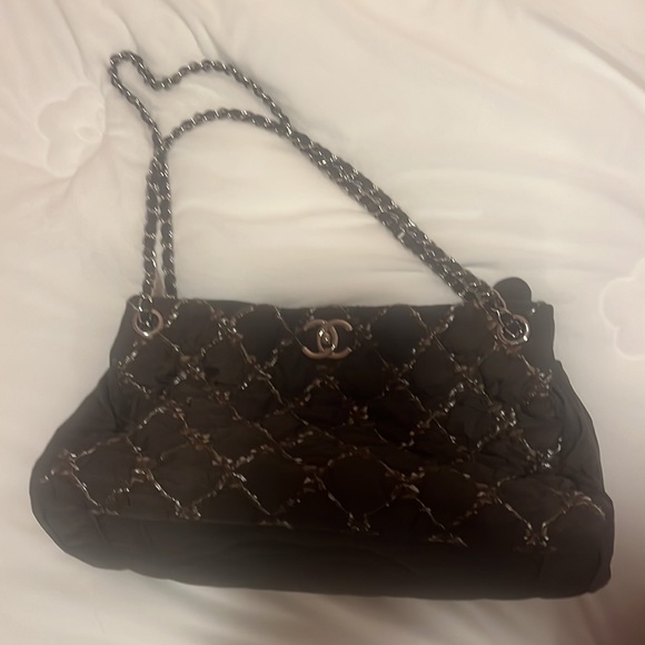 Vintage Chanel black/brown Quilted Handbag - Picture 1 of 11